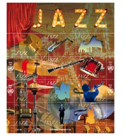 United Nations 联合国 官方发行 国际爵士乐日纪念邮票