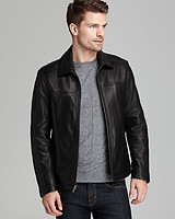 Cole Haan Smooth Leather Jacket 男款羊羔皮夹克