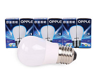 双重优惠：OPPLE 欧普照明 心悦系列 LED球泡 5W 6只装（暖光）+3.5W 6只装（冷光）