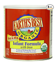 EARTH'S BEST Organic Infant Formula with Iron 有机含铁奶粉 658g*4