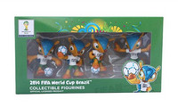 FIFA 2014 巴西世界杯吉祥物 福来哥 3D玩偶 B款 4个装 