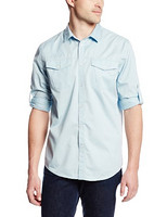 Calvin Klein Jeans Double Pocket Roll Sleeve Gingham  男款长袖衬衫