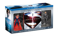 《Man of Steel Collectible Figurine》 超人钢铁之躯收藏套装（蓝光碟+DVD+数字版特典+两个人偶）