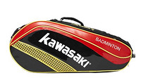 KAWASAKI 川崎 TCC-8626 专业羽毛球包（6支装、红/金配色）