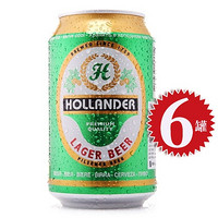 限华东：HOLLANDER 霍兰德 皮尔森 啤酒 330ml*6