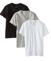 凑单品：Calvin Klein 男士基础款 V领短袖T恤 打底衫 3件3色装
