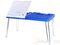 优雅主妇 便携式 Y76 可折叠散热电脑桌 清爽蓝白