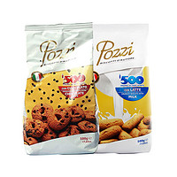Pozzi 彼得 曲奇饼干巧克力/牛奶两种口味500g各1袋共1kg