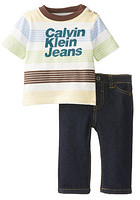 凑单品：Calvin Klein Newborn Stripes 男童套装