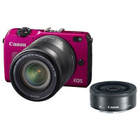 Canon 佳能 EOS M2 微单相机 双镜头套机(18-55mm +22mm+SPEEDLITE 90EX) 