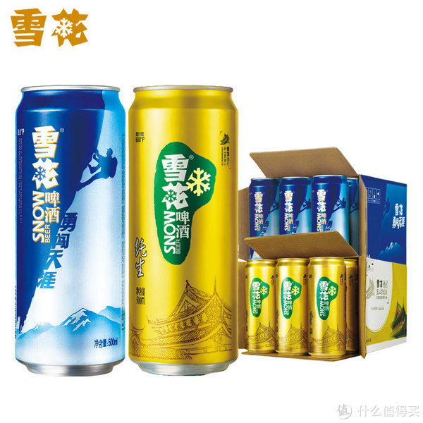 snowbeer 雪花 啤酒纯生8度 500ml 1*12 勇闯天涯8度500ml听装1*12