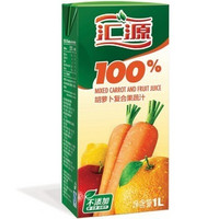 汇源 果汁 100%胡萝卜复盒果蔬汁1L盒装