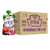Heinz 亨氏 纤果益果汁泥－苹果黑加仑130g*24袋