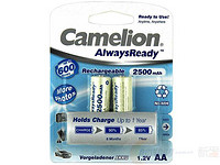 Camelion 飞狮 AlwaysReady系列 低自放电5号镍氢充电电池 2500mAh*2支卡装