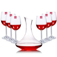 RONA 洛娜 无铅水晶 波尔多红酒杯2570-350ml 赠醒酒器（7件套）