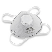 MASkin 617505 活性炭+呼气阀型 5只装 头戴式 杯型防护口罩