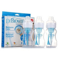 Dr Brown's 布朗博士 BL-480 防胀气PP宽口奶瓶 240ml （三只装）