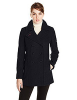 TOMMY HILFIGER Double Breasted Classic Peacoat 女士经典双排扣呢子大衣