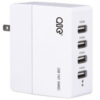 QIC WH4U-6A-WH 大功率 4口USB 手机平板电脑快速万能充电器 白