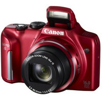 Canon 佳能 PowerShot SX170 IS 数码相机 红色（1600万像素 3英寸屏 16倍光学变焦 28mm广角）