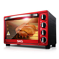 SKG 33L 家用多功能电烤箱 1772 红色 八管均匀发热管