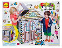 Alex Toys 爱丽克丝玩具 Color a House  儿童 水洗标记和纸板房子 套装