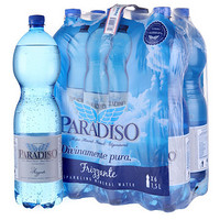 临期品，华北华东：PARADISO 帕拉迪索 饮用天然矿泉水（充气型）1.5L*6