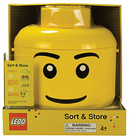 LEGO 乐高 笑脸大头 收纳罐 零件桶