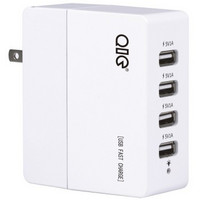 QIC WH4U-4A-WH 苹果ipad平板电脑三星手机4口USB移动充电器