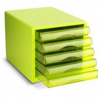 deli 得力 9777  5层塑料文件柜/资料收纳柜 绿色
