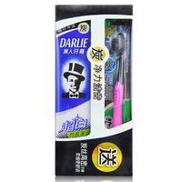 DARLIE 黑人 超白竹炭深结牙膏140g+黑人炭丝高密牙刷