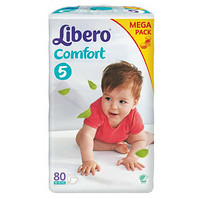 Libero 丽贝乐 婴儿纸尿裤 5号 L80片