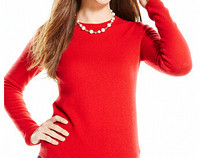 Charter Club Cashmere Long-Sleeve Crew-Neck Sweater 女士羊绒衣
