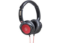 Audio-technica 铁三角 ATH-WS55 便携头戴式耳机 黑红色