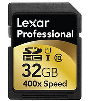 Lexar 雷克沙 SD卡 32G SD32G 400X SDHC 60M/S 单反相机内存卡
