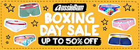 促销活动：AussieBum Boxing Day Sale 节礼日促销