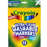 凑单品：Crayola 绘儿乐 儿童12色安全可水洗马克笔