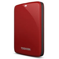 TOSHIBA 东芝 V7 Canvio 高端分享系列2.5英寸移动硬盘 USB3.0 1TB（活力红）