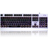 acco 艾酷 KX7  幻铠 有线机械手感游戏背光键盘 白色