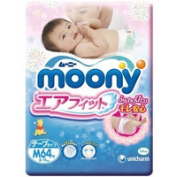 moony 尤妮佳 宝宝纸尿裤 M64片*5（6-11kg）