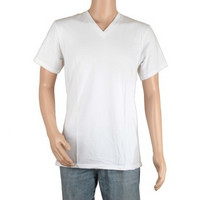 Calvin Klein卡文克莱 男士100%纯棉白色V领三件套背心