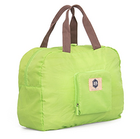 当当优品 可折叠购物袋 单肩收纳包 旅行便携包 果绿色