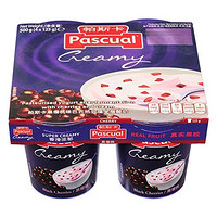 PASCUAL 帕斯卡 黑樱桃味巴氏热处理全脂酸奶(125g*4杯)500g
