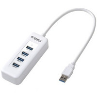 ORICO 奥睿科 U3R1H4 高速USB3.0扩展4口HUB集线器 分线器 白色