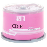 ARITA 铼德 CD-R 52速 700M e时代系列 桶装50片 刻录盘