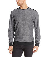 Calvin Klein Sportswear Crew Neck Sweatshirt with Faux Leather Overlay 男士圆领运动衫