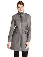 VIA SPIGA Wool-Blend 女士羊毛大衣 灰色
