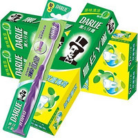 DARLIE  黑人 双重薄荷牙膏120g(三支)+送立洁健齿牙刷