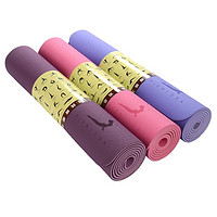 PIERYOGA 皮尔瑜伽 TPE6mm 高端专业标准瑜伽垫 防滑两面用  赠送背包