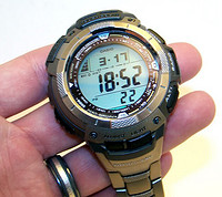 CASIO 卡西欧 Pathfinder 探路者 PAW1100T-7V 男士腕表（钛合金、电波、太阳能）